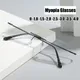 Rimless Myopia Glasses Unisex Metal Frame Anti Blue Light Blocking Business Student Computer Minus