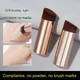 Portable Mini Flat Foundation Brush Metal Handled Makeup Tool for Women's Liquid Foundation