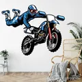 Motocross Dirt Bike Wall Decal Boys Bedroom Playroom Home Decoration Motorbike Extreme Sport Art
