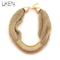 UKEN Ladies Charm Choker Fashion Net Ropes Cross Spring Metal Chain Collar Necklaces For Women Party