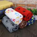 Soft Pet Dog Blanket Winter Warm Dog Cat Paw Print Mat Fleece Puppy Sleeping Blankets Bath Towel For