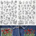 Hand Embroidery Pattern Stickers Water Soluble Embroidery Stabiliser Transfer Patch Paper For