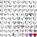 NEW 925 Sterling Silver All Heart Red Purple Nan Wife Sister Hope Diy Bead For Original Women