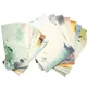 6pcs/set Retro Letter Paper and Envelope Set (4 Letter Paper + 2 Envelopes) Flower Craft Envelope