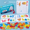 Kids Wooden Puzzle Cartoon Animal See & Spell Learning Toys Alphabet Sight Words & Matching Letter