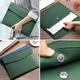 Documents Pouch File Bag PU Leather Snap Closure A4 File Pocket File Folder Stationery Dustproof