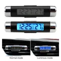 Car Air Outlet Thermometer Electronic Clock LED Backlight Digital Display Auto Electronic Clock Car