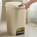 Large Capacity Foot Pedal Trash Can Luxury Dustbin With Lid Environmental Protection Garbage Bin For