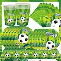 Soccer Football World Birthday Party Decorations Tableware Set Cup Plate Napkin Gift Toys Bracelet