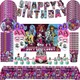 Monster High Birthday Party Decoration Balloon Banner Cake Topper Monster High Tableware Party