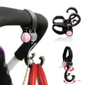 2PCS 360° Flexible Rotation Pram Hook Baby Stroller Accessories Double Hook Umbrella Car Hook and