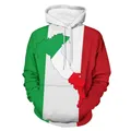 Italia Flag Map felpa con cappuccio stampata In 3D per uomo abbigliamento moda sport nuovo In felpe