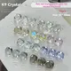 10Pcs Nail Crystal Fat Square 10mm Multi section Sharp Bottomed crystal Clear Crystal 3D Nail Art