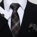 Fashion 65 Colors Holiday Gift Tie Pocket Squares Set Necktie Man Dark Grey Wedding Accessories Dot