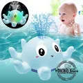 Baby Bath Toys Spray Water Shower Bathing Toys for Kids Electric Whale Bath Ball with Light Music