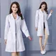 Women's Fashion Lab Coat Short Sleeve Doctor Nurse Dress Long Sleeve Medical Uniforms White Jacket