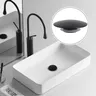 Basin Waste Sink Plug Hole Cover Matte Black Pop Up Bathroom Basins Push Button Click Clack Plug