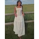 TARUXY Lace Up Slim Maxi Dresses For Women High Waist Corset Dress Womens Whitewedding Holiday