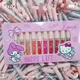 New Sanrio Hello Kitty My Melody 12 Color Lipstick Waterproof Long Lasting Sexy Red Lip Matte Liquid