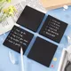 4 Piece Black Adhesive Sticky Notes Notepad Memo Pad Stationery Notebook Sticker Decoration