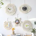 Macrame Mirror Wall Decoration Boho Home Decor Mirrors for Bedroom Wall Mirrors for Living Room Baby