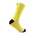 Pair 1 Yellow Men Women Cycling Socks Outdoor Quick Dry Breathable Sports Socks Ride Compression