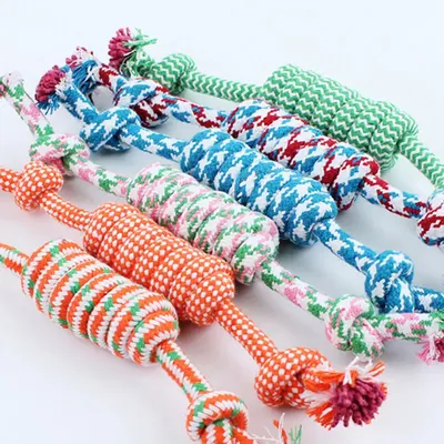 Creative Pet Toys For Dog Funny Chew Knot Cotton Bone Rope Puppy Dog Toy Pets Dogs Pet Supplies Pet