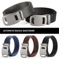 Luxury Brand Nylon Braided Belt Men Business Casual Simple Wild Style Automatic Buckle Waistband