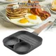 Egg Frying Pan Non Stick 3-Cup Burger Steak Pancake Sausage Omelet Breakfast Cooker Pan with Long