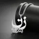 LIKGREAT Persian Farsi Poem Necklace Stainless Steel Women Life Freedom Zan Zendegi Azadi Pendant