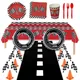 Race Car Party Decorations Disposable Race Car Birthday Party Plates Cups Napkins Tableware Cars