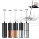 LMETJMA Electric Milk Frother Mini Foamer Coffee Maker Egg Beater for Chocolate Cappuccino Stirrer