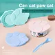 Portable Silicone Dog Cat Canned Lid 2-in-1Food Sealer Spoon Pet Food Cover Storage Fresh-keeping