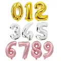 1pc 16 32 40 inch Figures Foil Rose Gold Number Balloon Float Air Inflatable Balls Birthday Party