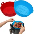 Air Fryer Silicone Basket 17.5/20CM Nonstick Tray Reusable Airfryer Liners Oven Microwave Cake Pan