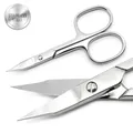 Eyebrow Scissors & Small Cuticle Scissors Curved Blade Manicure Stainless-Steel for Eyelashes