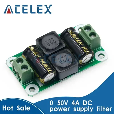 0-50V 4A DC power supply filter board Class D power amplifier Interference suppression board car EMI