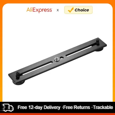 Dual Camera Mount Tripod Bracket Camera Flash Brackets Extension Bar with 1/4" Screw for Camera DSLR LED Light Stand Microphone