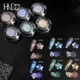 HNDO 6 Pcs Set Holographic Aurora Powder Rainbow Effect for Professional Manicure Nail Art Design