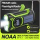 8000mAh Hand Crank Solar Power Radio Portable AM/FM/NOAA Weather Radio with LED Flashlight Bluetooth