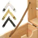 2PCs Wooden Box Positioning Tripod Antique Lid Folding Support Hinge GiftJewelry Case Wood Box