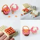 Miniature Food Toys Mini Egg with Trays Or Basket Model For Barbie OB11 Doll 1/12 Dollhouse Kitchen