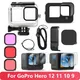 For GoPro Hero 12 Waterproof Housing Silicone Sleeve Case Screen Protectors Battery Side Cover