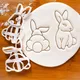 1/2Pcs Cartoon Bunny Cookie Cutters Easter Rabbit Shape DIY Biscuit Mold Stamp DIY Biscuit Mold