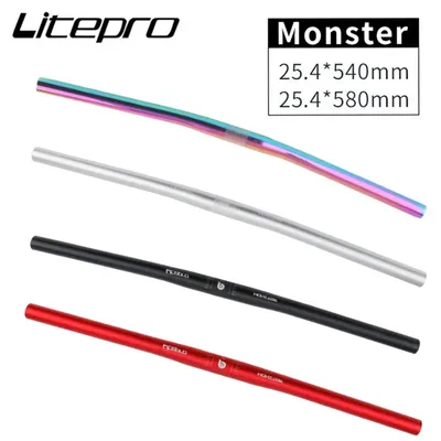 Litepro folding Bike Monster Horizontal Shaped Handlebar Bicycle Ultra-light Straight Handle Bar 25.4 * 540-580mm MTB handlebar