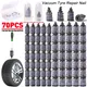 70-10PCS Universal Vacuum Tyre Repair Set For Car Motorcycle Scooter Rubber Tubeless Tire Repair Kit