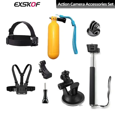 For GoPro Head Strap Chest Strap Selfie Stick Buoyancy Stick Suction Cup Set For GoPro Hero 13 12 11 10 DJI Action 4 3 Insta360