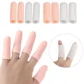 5Pcs Silicone Gel Tube Hand Bandage Finger Protector Anti-cut Heat Resistant Finger Sleeves Great