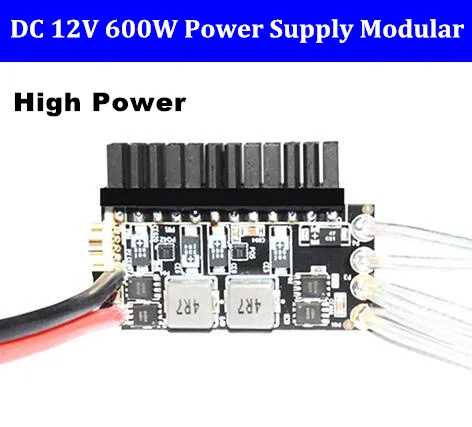 DC 12V 600W 24Pin Pico ATX Switch Pico PSU Car Auto Mini ITX High Power Supply Module ITX Case
