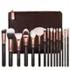 Germany Zoev@ Professional 15Pcs Black Makeup Brush Set Foundation Brush Eyeshadow Brush Beauty